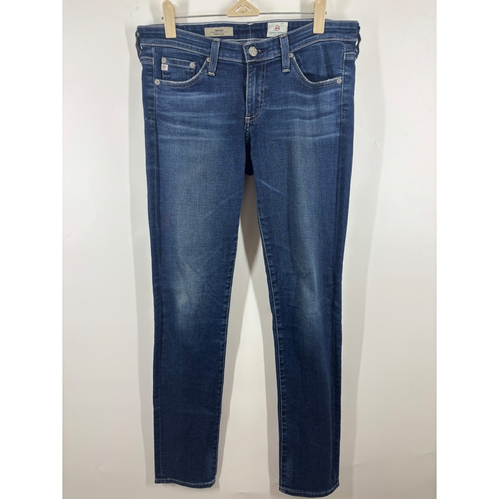 AG Adriano Goldschmied The Stilt Cigarette Leg Jeans Dark Wash Size 27R